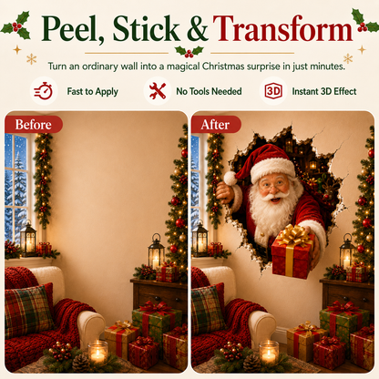 🔥Last Day 50% OFF 🔥Christmas Breaking Through the Wall Decal