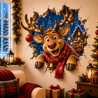 🔥Last Day 50% OFF 🔥Christmas Breaking Through the Wall Decal