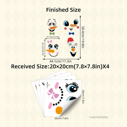🔥Cartoon Face Stickers, Self-Adhesive Removable Decals with Glossy Finish, Multi-Surface Decor