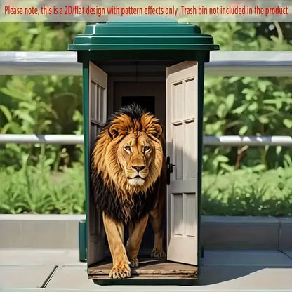 🦒🐯Creative trash can sticker with colorful cartoon✨