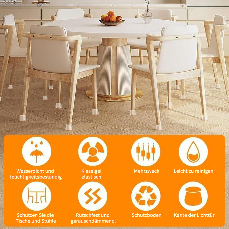 ✨ Universal rubber chair leg protectors – Suitable for all chair leg shapes, scratch-resistant and wear-resistant, the ultimate solution for protecting your floors.