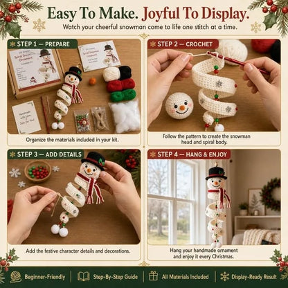 ☃️Last day with 50% off – Get started and crochet a spiral snowman