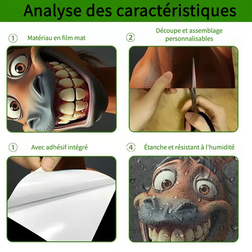 🦒🐯Creative trash can sticker with colorful cartoon✨